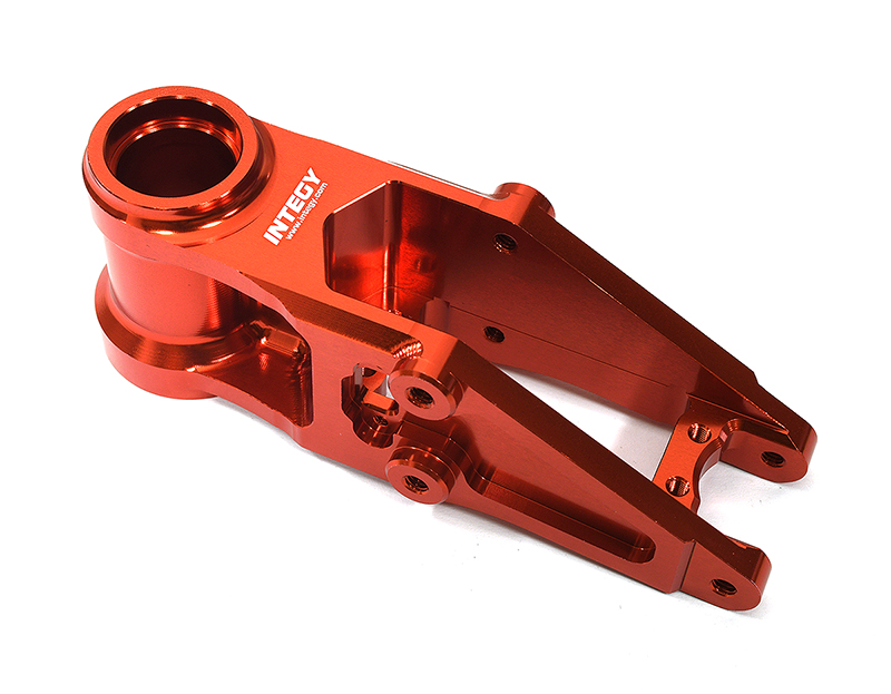C33600RED Billet Machined Front Bulkhead for Losi 1/4 Promoto-MX Motorcycle - Image 1