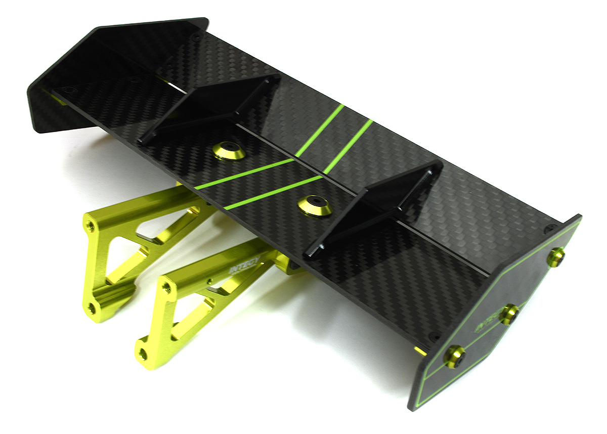 C33609GREEN Carbon Fiber Rear Aero Wing Kit for Traxxas 1/8 Sledge 4WD 9517 9518 - Image 1