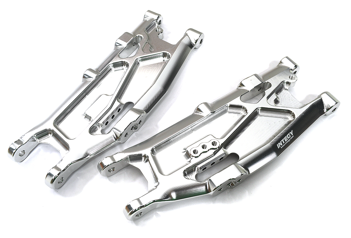 C33617SILVER Machined Rear Lower Suspension Arms for Arrma 1/8 Kraton 6S BLX V5 ARA330654 - Image 1