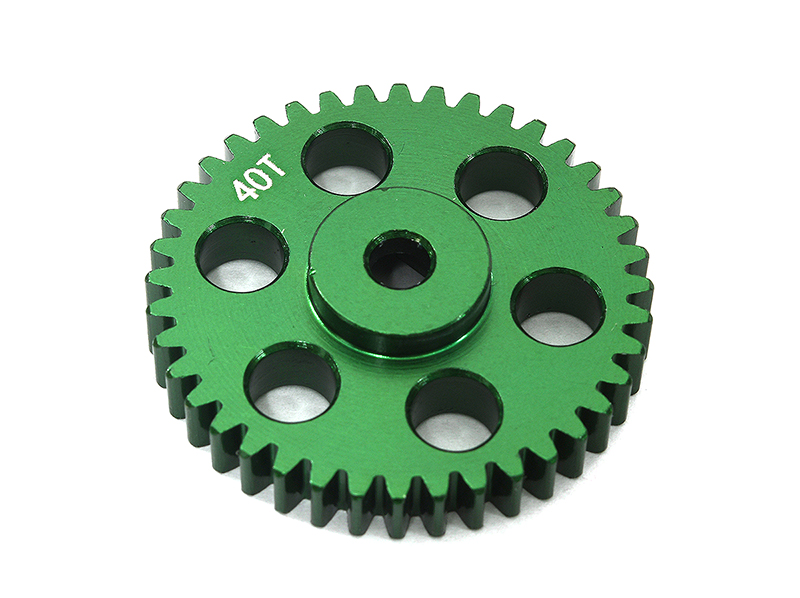 C33634GREEN Machined 40T Hard Anodized Transmission Gear for Losi 1/4 Promoto-MX Motorcycle - Image 1