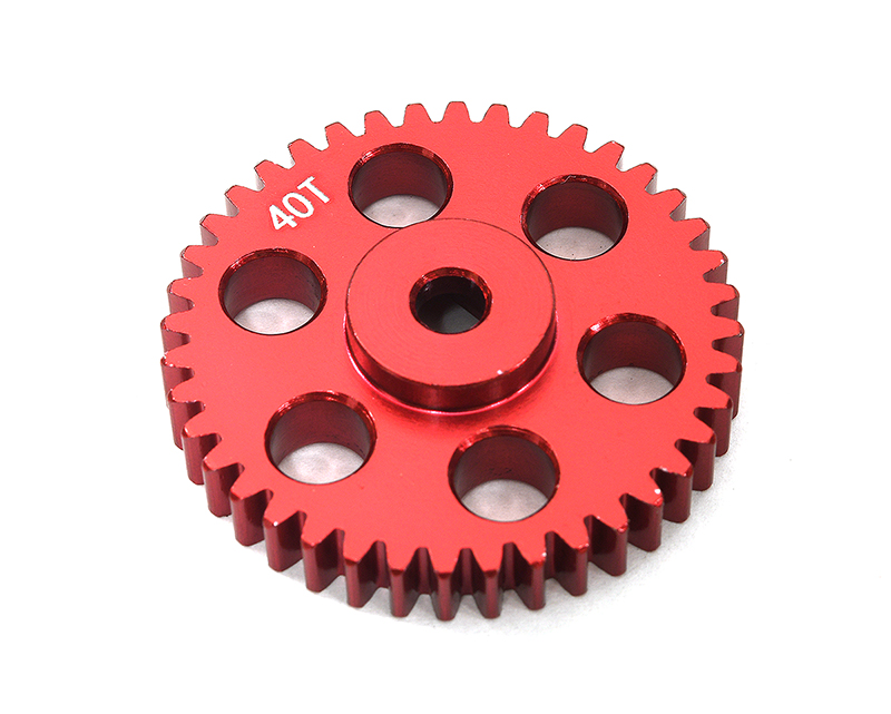 C33634RED Machined 40T Hard Anodized Transmission Gear for Losi 1/4 Promoto-MX Motorcycle - Image 1