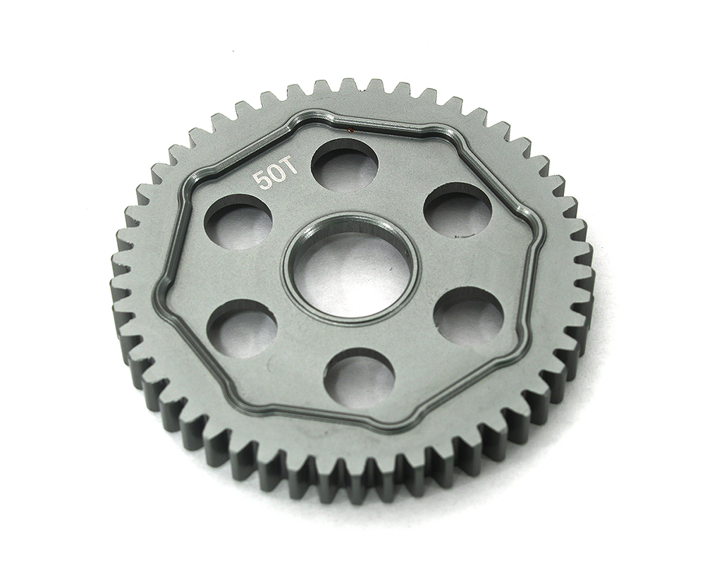 C33647GREY Machined 50T Hard Anodized Transmission Gear for Losi 1/4 Promoto-MX Motorcycle - Image 1