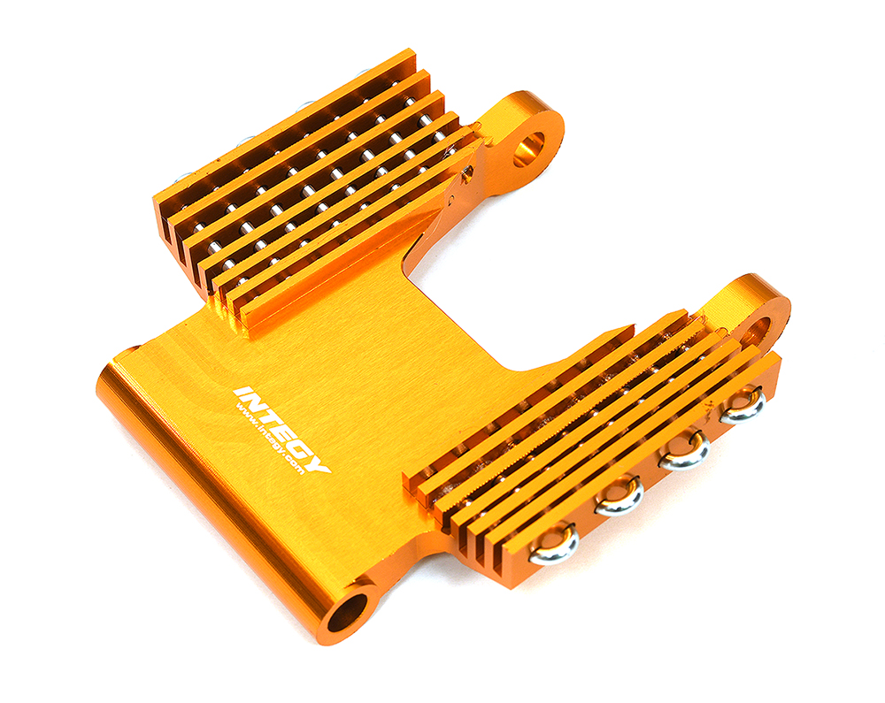 C33650ORANGE Billet Machined Crash Structure Radiator for Losi 1/4 Promoto-MX Motorcycle - Image 1