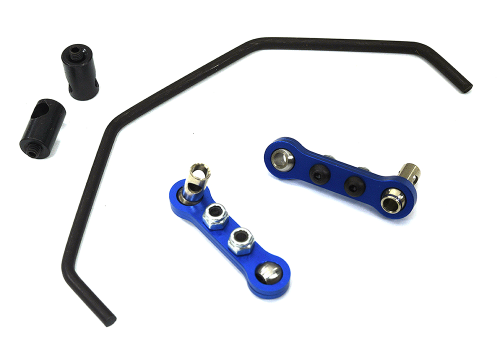 C33659BLUE Machined Front Sway Bar Set for Arrma 1/7 Limitless All-Road Speed Bash AR330200 - Image 1
