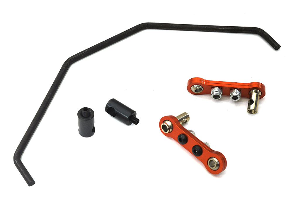 C33660RED Machined Rear Sway Bar Set for Arrma 1/7 Limitless All-Road Speed Bash AR330201 - Image 1