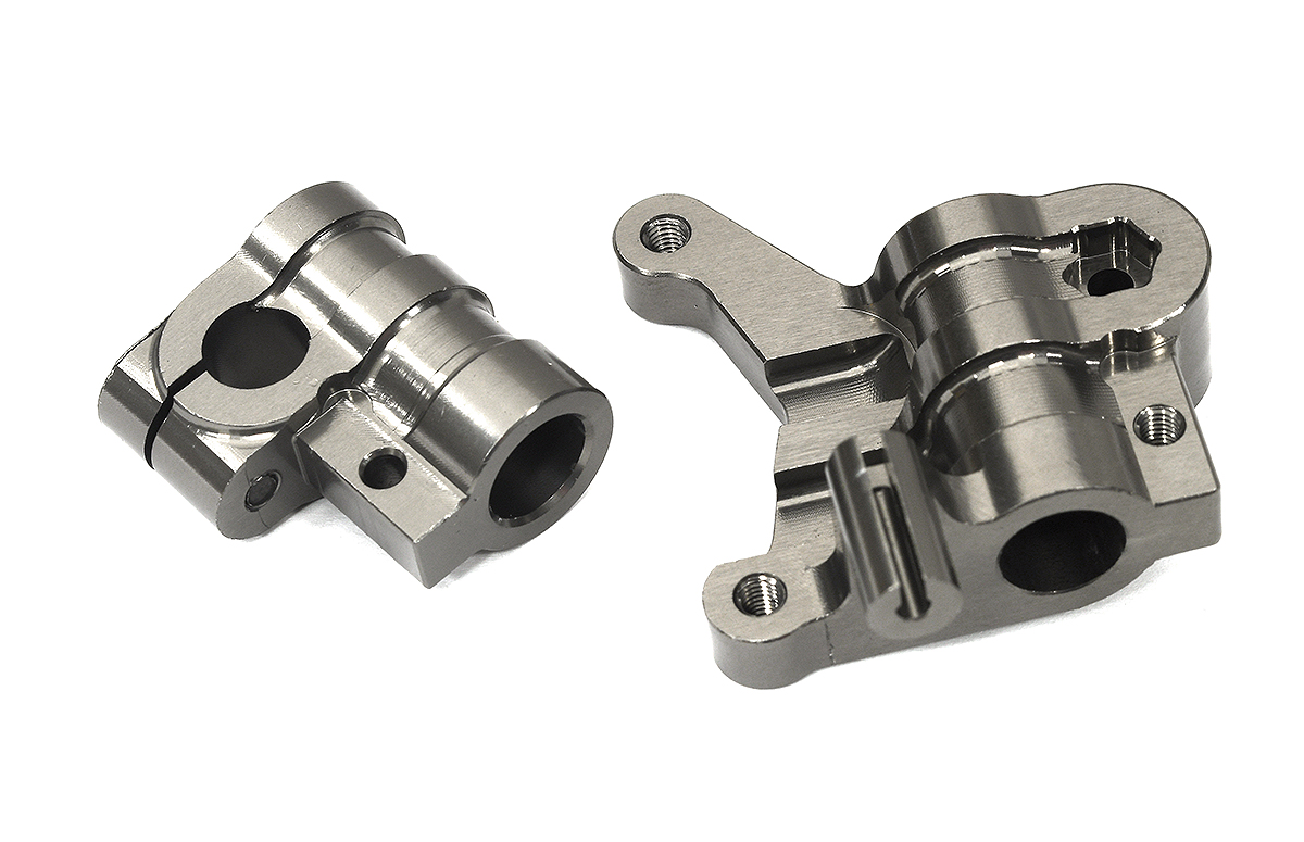 C33668GREY Billet Machined Fork Lug Set for Losi 1/4 Promoto-MX Motorcycle - Image 1