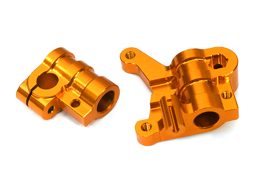 C33668ORANGE Billet Machined Fork Lug Set for Losi 1/4 Promoto-MX Motorcycle - Image 1