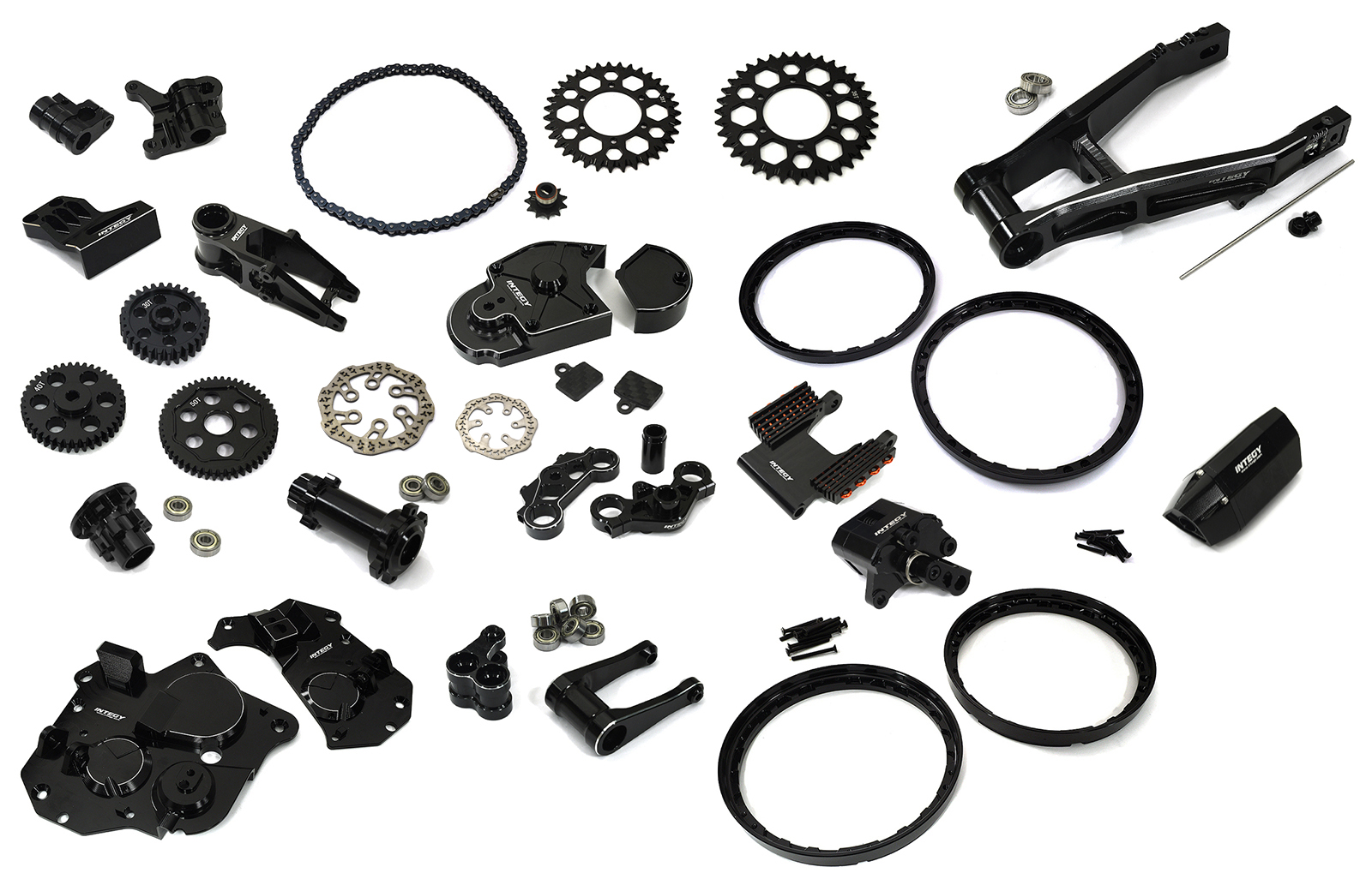 C33674BLACK Billet Machined Alloy Conversion Kit Combo A for Losi 1/4 Promoto-MX Motorcycle - Image 1