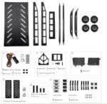 Machined Alloy Dual Axle Flatbed RC Car Trailer Kit, Silver, 1/16-1/18 Scale - Image 6