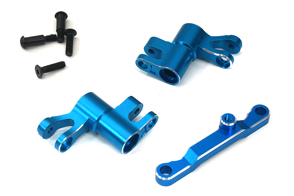 C33927BLUE 7075 Alloy Blue Steering Bell Crank Set Upgrade for Traxxas Mini Maxx 10743 - Image 1
