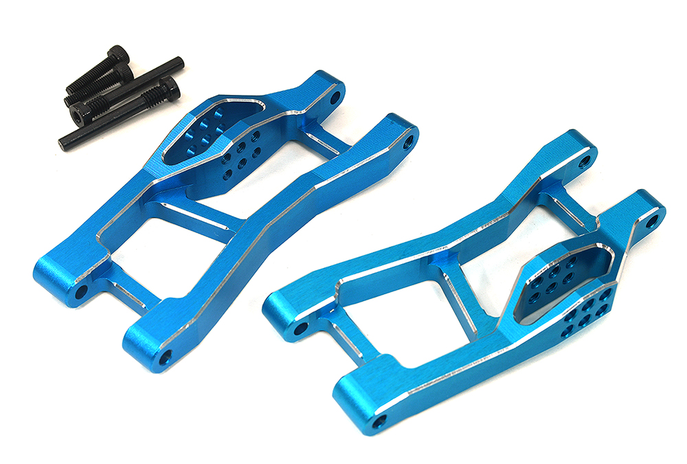 C33935BLUE 7075 Alloy Rear Lower Arm Set in Blue for Traxxas Mini Maxx Upgrade 10730 - Image 1
