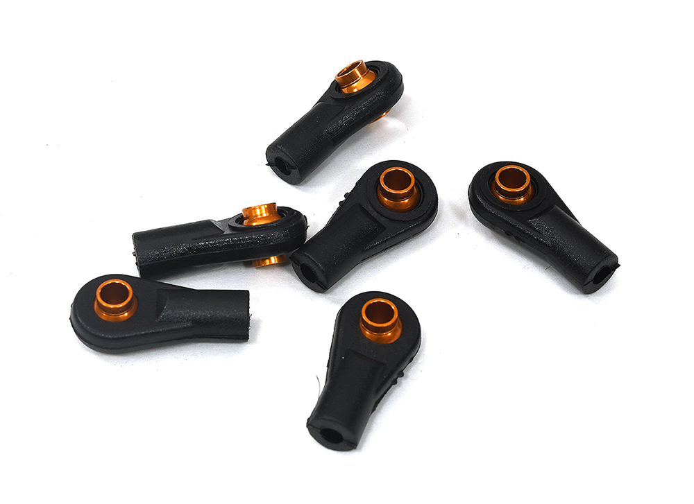 C33950ORANGE Orange M3 Short Ball Ends for 3mm Tie Rods & Ball Links, Axial Traxxas - Image 1