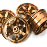 Alloy Machined 6-Spoke Wheels (4) for 1/10 Scale Drift W=26mm Offset 3.5mm