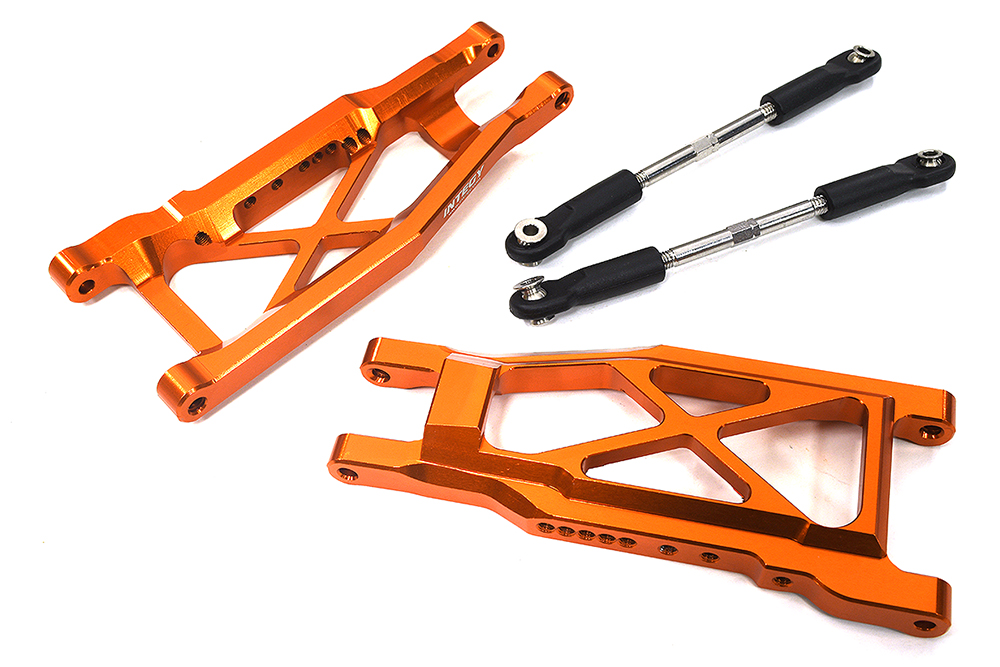 C34007ORANGE Rear +14mm Wide-Suspension Kit for Traxxas Stampede & Rustler w/ 3655R - Image 1