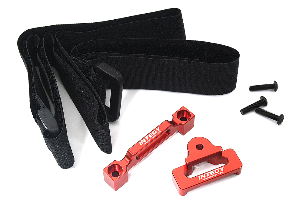 C34014RED Modified Battery Hold Down Set for Traxxas Slash 2WD & Slash 4X4 (non-LCG) 8527 - Image 1