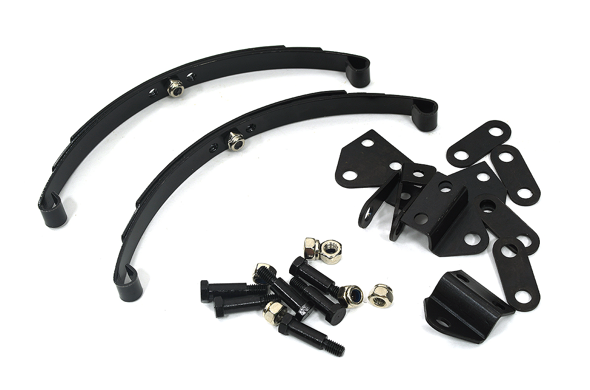 C34036BLACK Realistic Leaf Springs w/ Front Mounts for Tamiya 1/14 Scale Tractor Trucks - Image 1