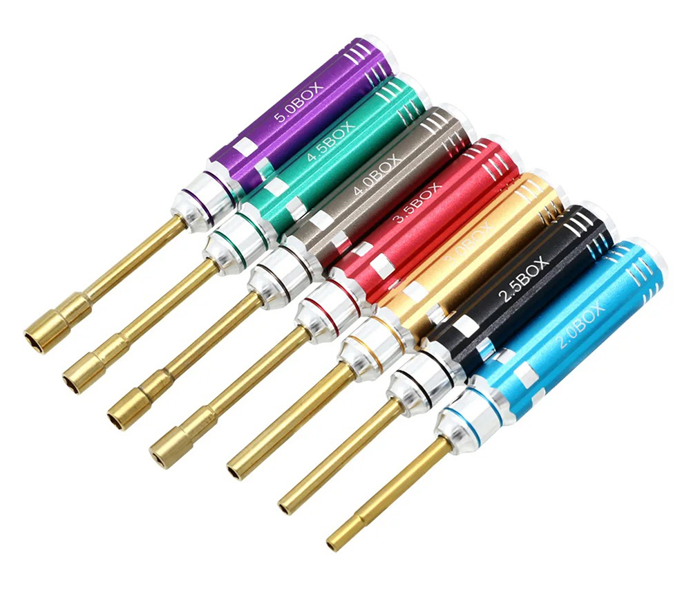 C34059 Hex Nut Driver Set 7pcs (2.0mm, 2.5mm, 3mm, 3.5mm, 4mm, 4.5mm & 5.0mm) - Image 1