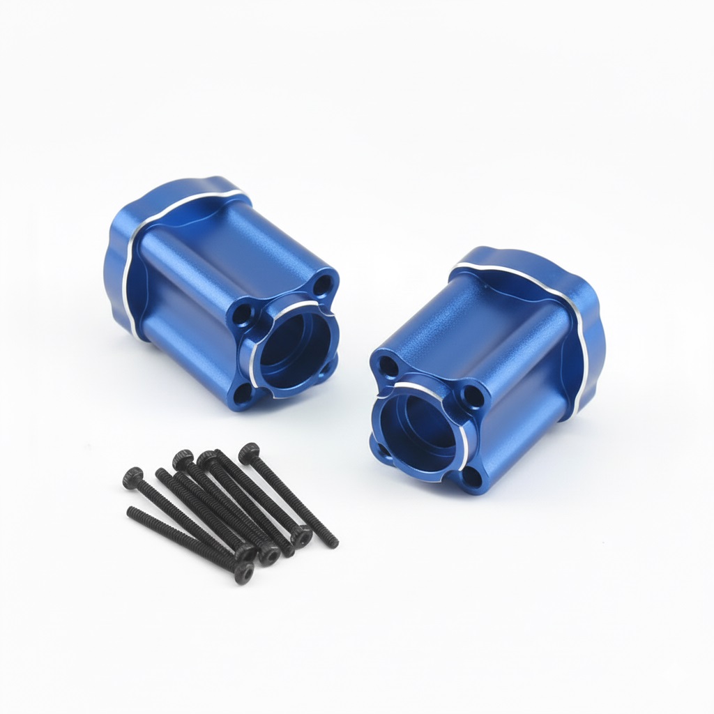 C34100BLUE Alloy Machined Rear Hub Axle Mounts Upgrade for Losi 1/18 Mini LMT LOS214043 - Image 1