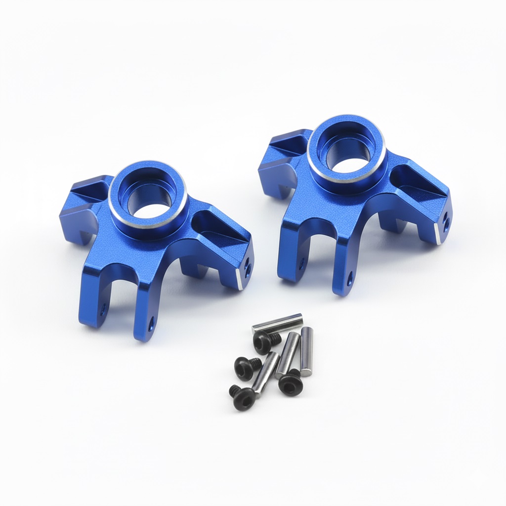 C34101BLUE Alloy Machined Front Steering Blocks Upgrade for Losi 1/18 Mini LMT LOS214041 - Image 1