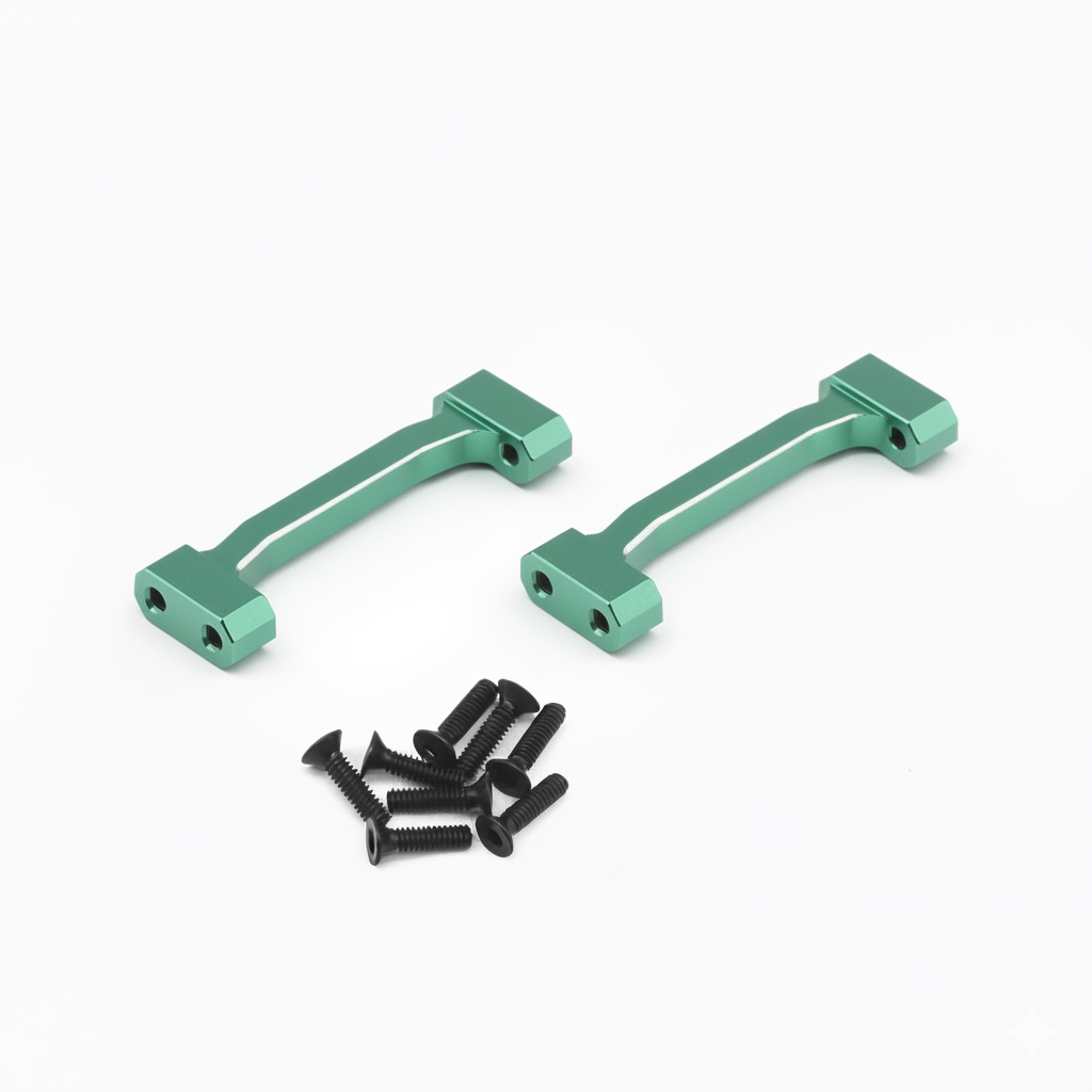 C34104GREEN Alloy Machined Crossbar Shock Mounts Upgrade for Losi 1/18 Mini LMT LOS211047 - Image 1