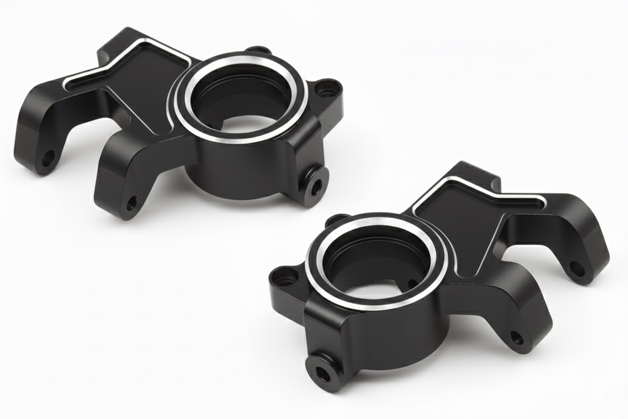 C34115BLACK 7075 Alloy Machined Steering Blocks Upgrade for Traxxas Pro Scale Sand Car 10936 - Image 1