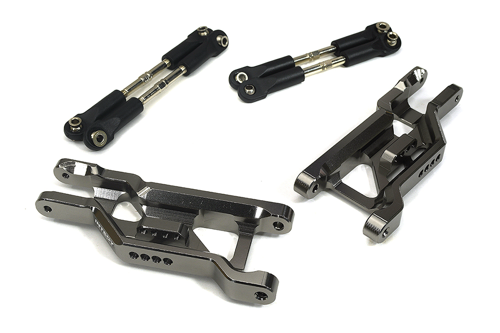 C34129GREY Extended +20mm Front Suspension Conversion Kit for 1/10 Bandit 2WD 9182 2531A - Image 1