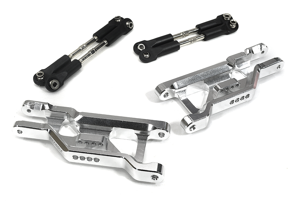 C34129SILVER Extended +20mm Front Suspension Conversion Kit for 1/10 Bandit 2WD 9182 2531A - Image 1