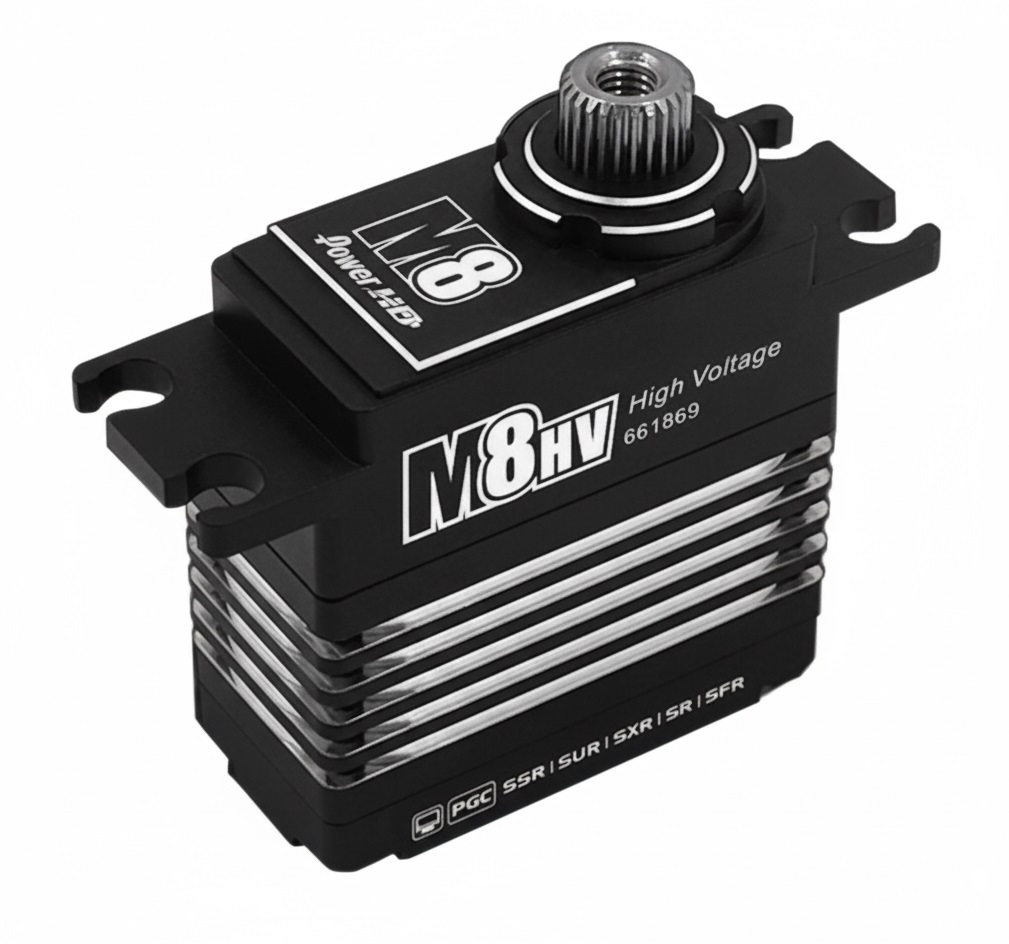 C34157 Power HD M8 Low-Profile Brushless High Voltage Titanium Gear Servo 0.068s/7.6kg - Image 1