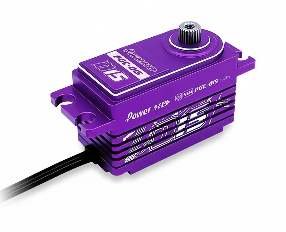 C34159PURPLE Power HD D15 High Voltage Coreless Digital Titanium Gear Servo 250.0 oz / 0.085s - Image 1