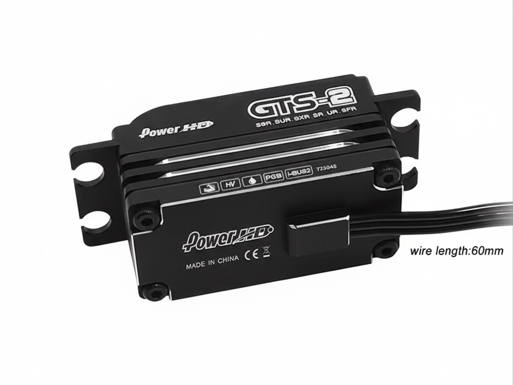 C34174 Power HD GTS-2 60mm Cable High Voltage Brushless Lightweight Titanium Gear Servo - Image 1