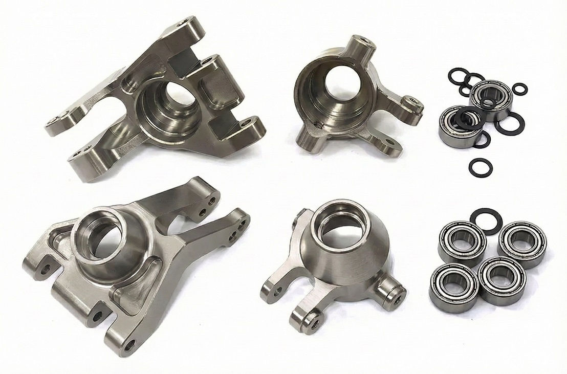 C34196GREY +16mm Wide-Suspension Kit for Stampede 4X4, Rustler 4X4, Jato 4X4 9050 9037 - Image 1