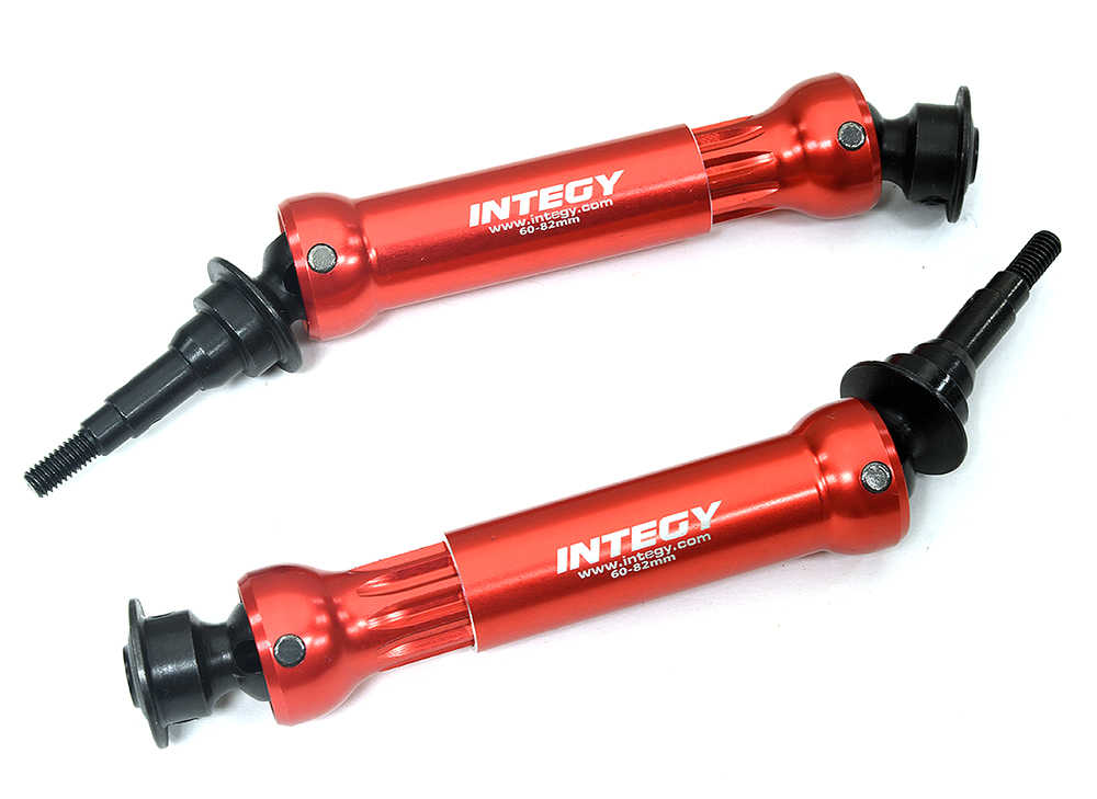 C34210RED 0 to +10mm Rear Universal Drive Shafts for 1/10 Stampede 4X4 & Rustler 4X4 9052 - Image 1