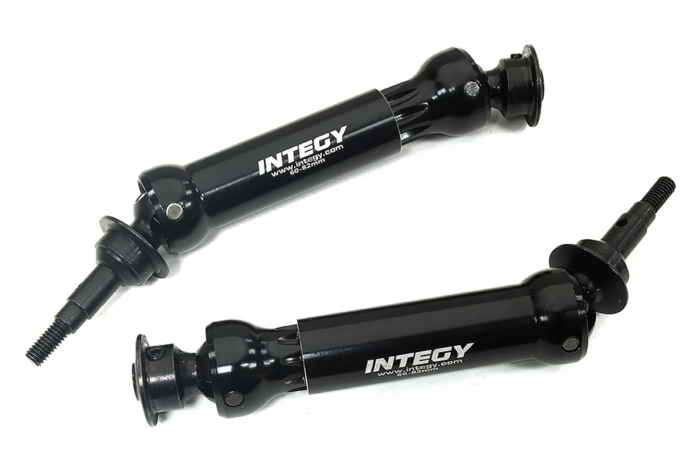C34211BLACK 0 to +10mm Front Universal Drive Shafts for 1/10 Stampede 4X4 & Rustler 4X4 9051 - Image 1