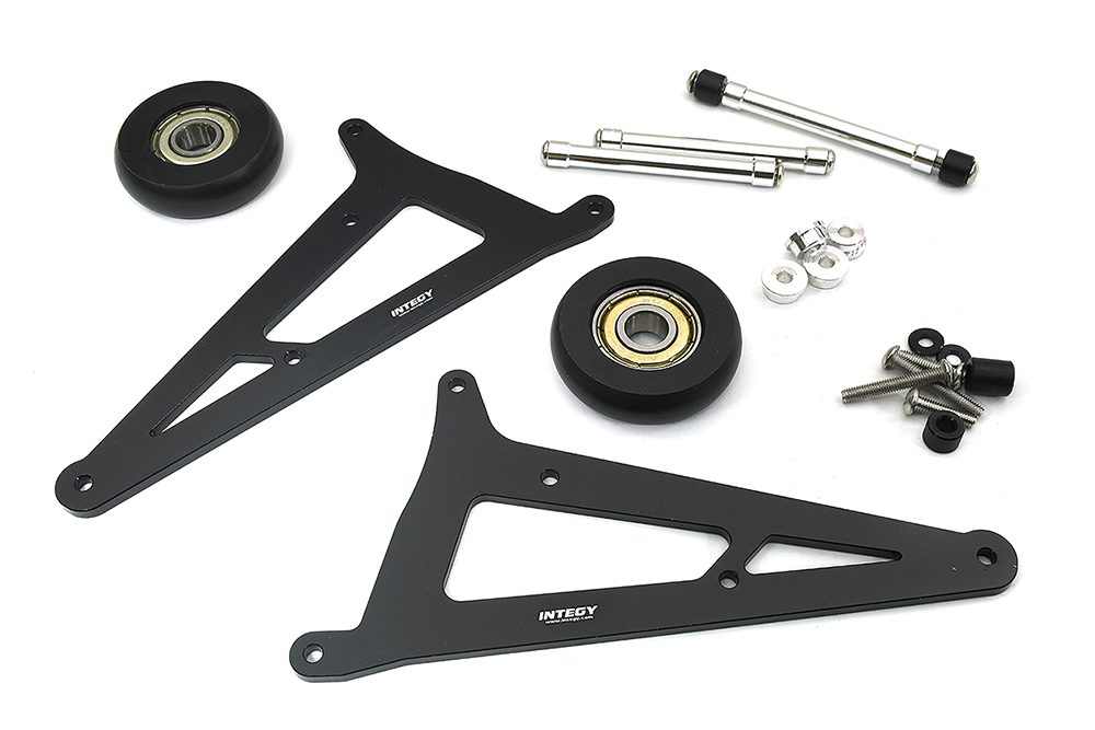 C34228BLACK Alloy Machined Wheelie Bar for Tamiya Super Clod Buster - Image 1