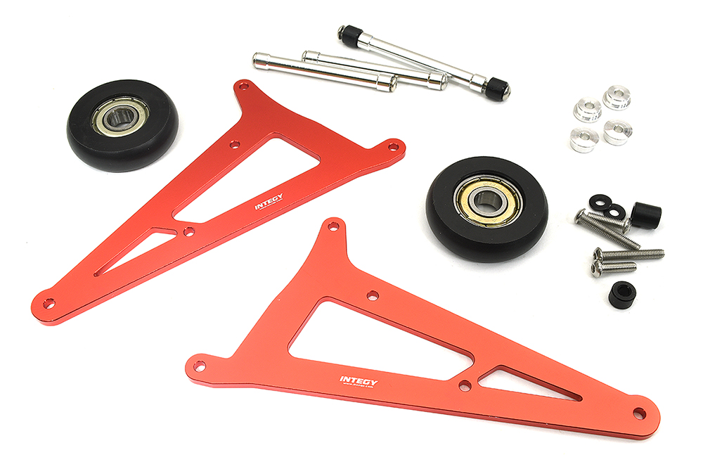 C34228RED Alloy Machined Wheelie Bar for Tamiya Super Clod Buster - Image 1