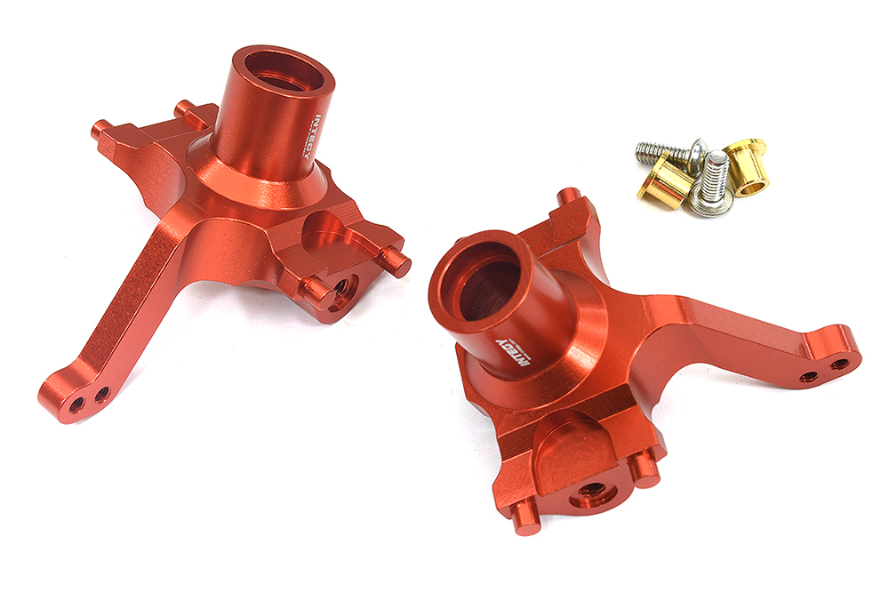 C34230RED Alloy Machined Steering Knuckles for Tamiya Super Clod Buster - Image 1