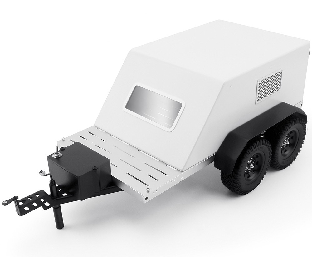Realistic 1/10 Size Enclosed Trailer 450x220x155mm for Scale Crawler Truck