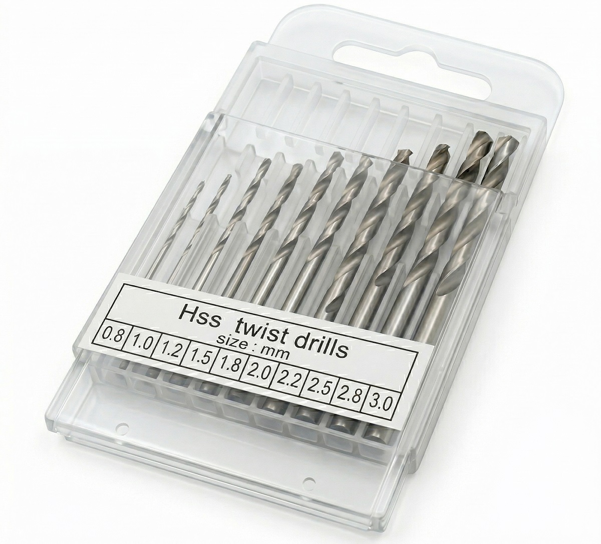 Mini Drill Bits 10 Sizes (0.8mm-3.0mm)
