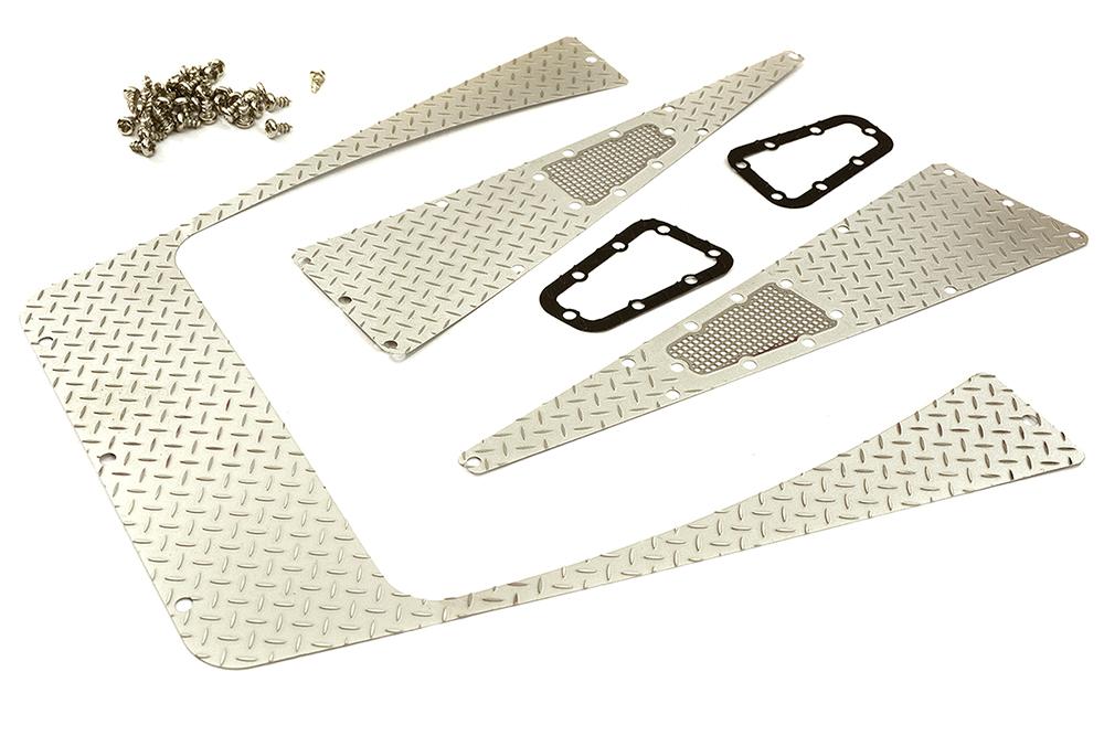 OBM034 Realistic Alloy Diamond Plate Overlay Panels for Traxxas TRX-4 Scale Crawler - Image 1