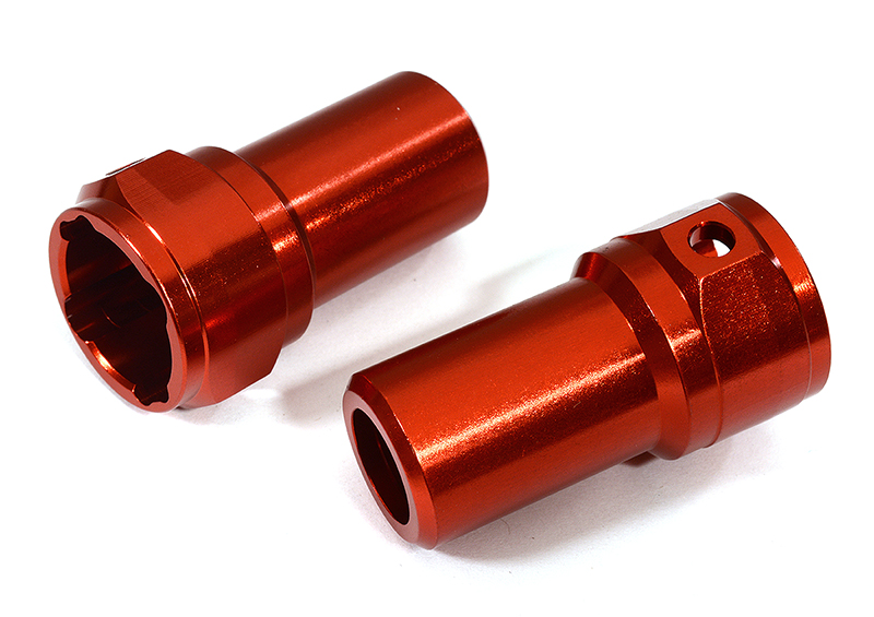 OBM1207RED CNC Machined Straight Axle Rear Lock-Out for Axial 1/10 SCX-10 Crawler - Image 1