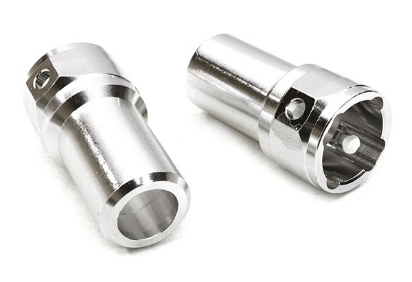OBM1207SILVER CNC Machined Straight Axle Rear Lock-Out for Axial 1/10 SCX-10 Crawler - Image 1