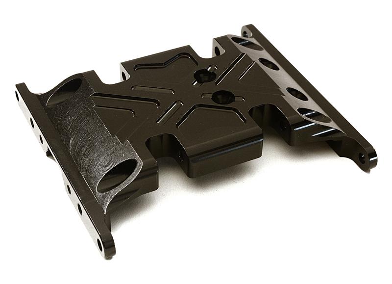 OBM1209BLACK CNC Machined Center Gearbox Mount Skid Plate for Axial 1/10 SCX-10 Crawler - Image 1