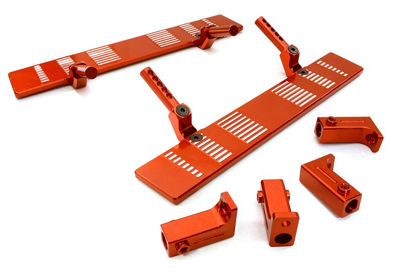 OBM1222RED Billet Machined Realistic Side Step for SCX-10, Dingo, Honcho & Jeep - Image 1
