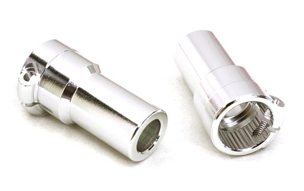 OBM1305SILVER CNC Machined Alloy Straight Axle Rear Lock-Out for Axial SCX10 II (#90046-47) - Image 1