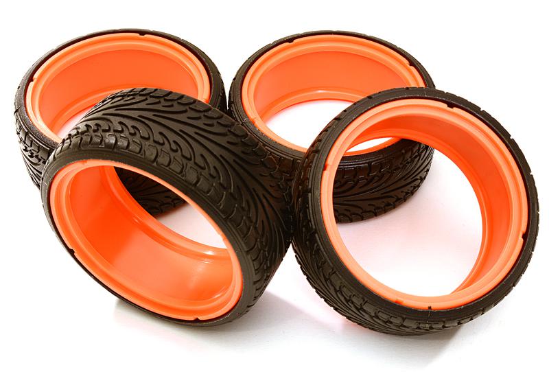 OBM1460ORANGE Replacement Drift Tire Set (4) for C24791 thru C24798 Type Alloy Wheel - Image 1