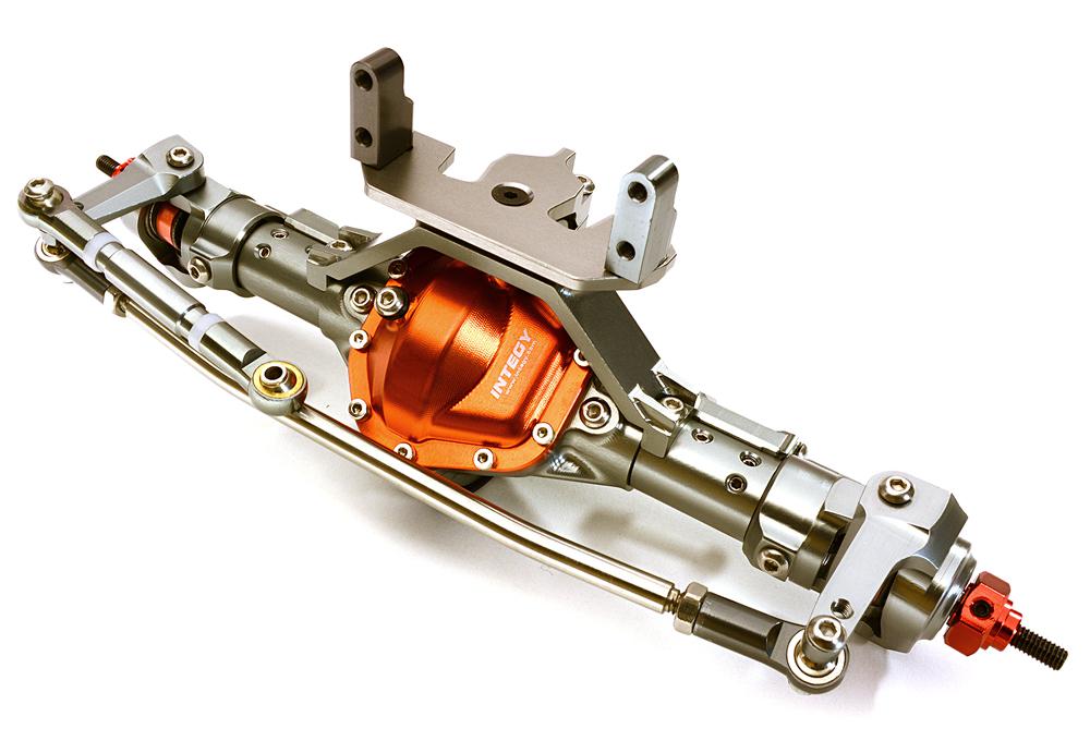 OBM1630GUNRED Complete 4-Link Front Axle w/ Internals for Axial SCX-10 & Custom 1.9 Crawlers - Image 1