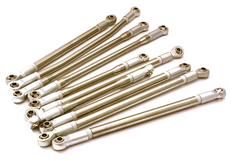 OBM1634HARD Complete Stainless Steel 10-Piece Linkage Set for Custom 1.9 & 2.2 Rock Crawlers - Image 1