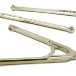 CNC Machined Aluminum Front Lower Chassis Linkages+Upper Y-Arm for Axial SCX-10