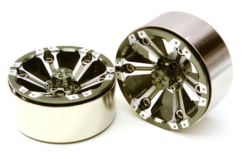 OBMBRW760932AGUN High Mass Beadlock Aluminum 1.9 Wheels Spoke-6 Type A for 1/10 Scale Crawler - Image 1