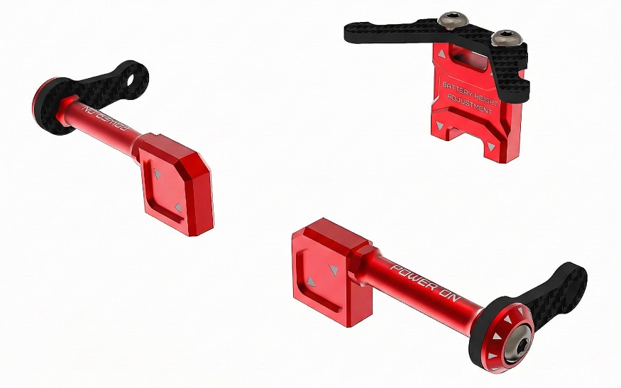 SAK-D6813RE Aluminum Battery Tray for Auper D6 RED - Image 1